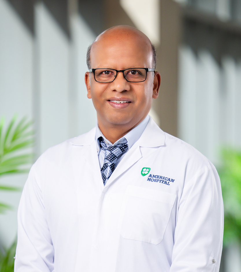 Portrait of Dr. Arul Narayanan, Consultant Pediatric Cardiologist at American Hospital Dubai